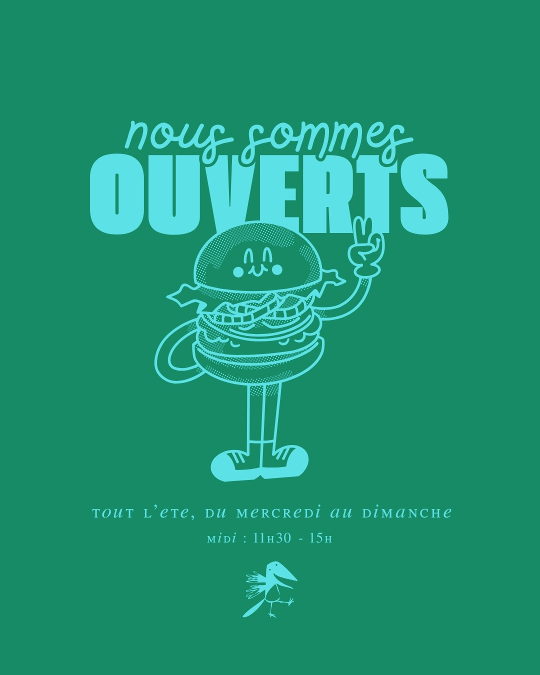 Votre restaurant Nimes Centre, La Pie Qui Couette, est ouvert tout l'été !